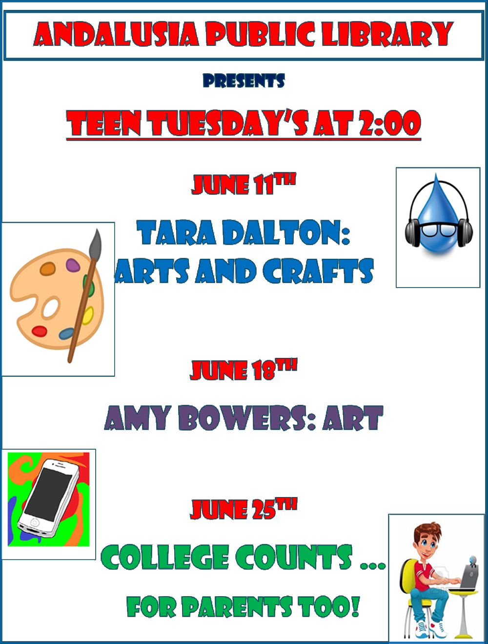 2019 APL Teen Tuesday Summer Flyer
